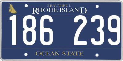 RI license plate 186239
