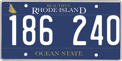 RI license plate 186240