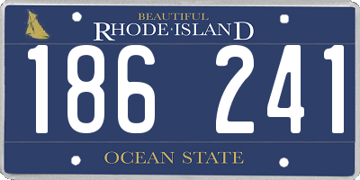 RI license plate 186241