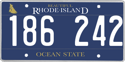 RI license plate 186242