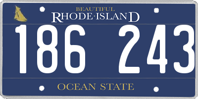 RI license plate 186243