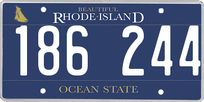RI license plate 186244