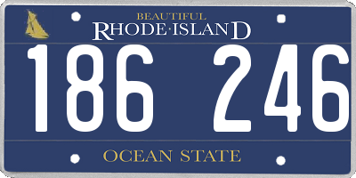 RI license plate 186246