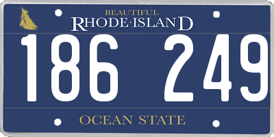 RI license plate 186249