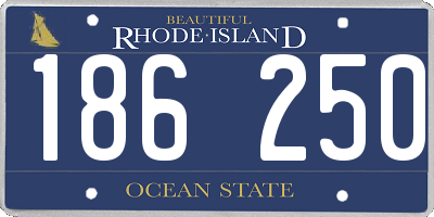 RI license plate 186250