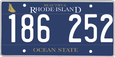 RI license plate 186252