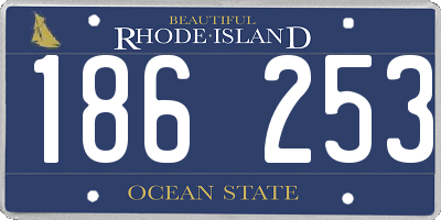 RI license plate 186253