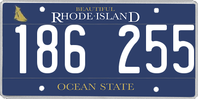 RI license plate 186255