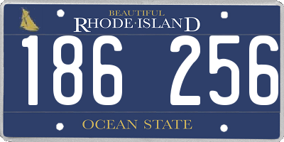 RI license plate 186256