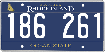 RI license plate 186261