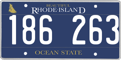 RI license plate 186263