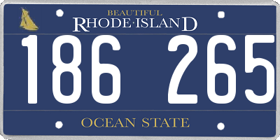 RI license plate 186265