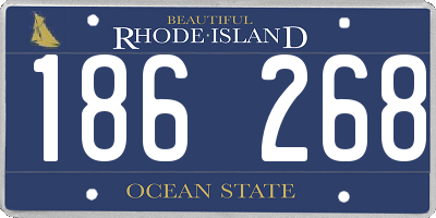 RI license plate 186268