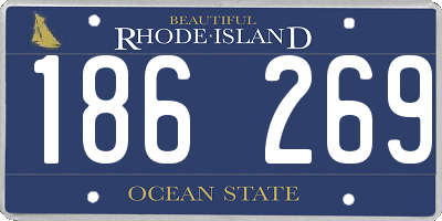 RI license plate 186269