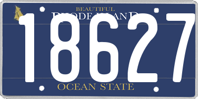 RI license plate 18627