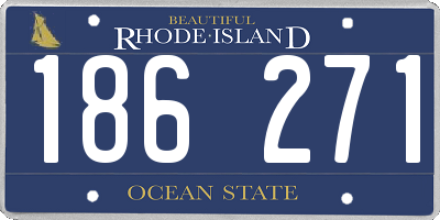 RI license plate 186271