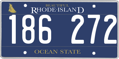 RI license plate 186272