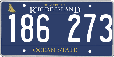 RI license plate 186273