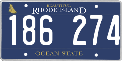 RI license plate 186274