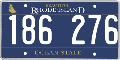 RI license plate 186276
