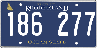 RI license plate 186277