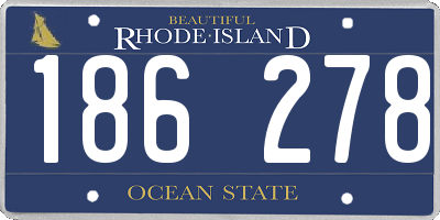 RI license plate 186278