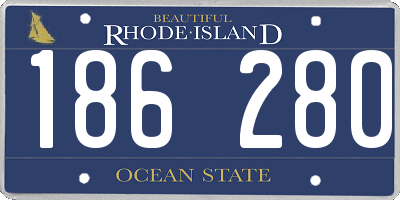 RI license plate 186280