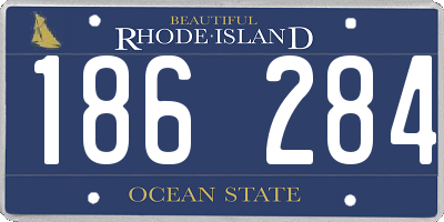 RI license plate 186284