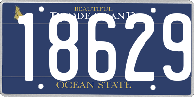 RI license plate 18629