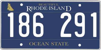 RI license plate 186291