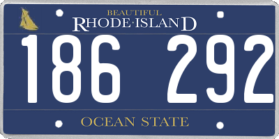 RI license plate 186292