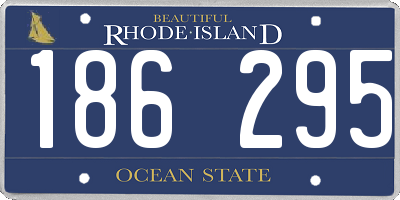 RI license plate 186295