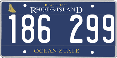 RI license plate 186299
