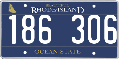 RI license plate 186306