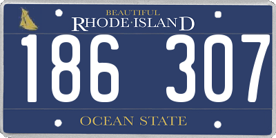 RI license plate 186307