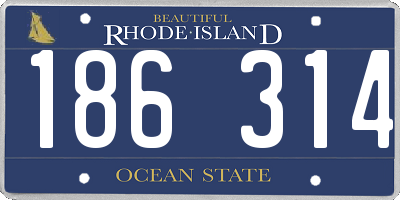 RI license plate 186314