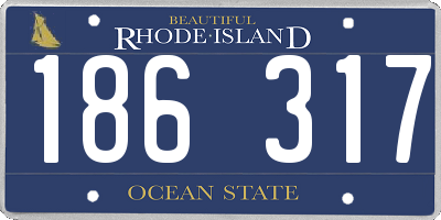 RI license plate 186317