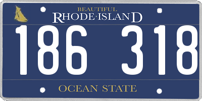 RI license plate 186318