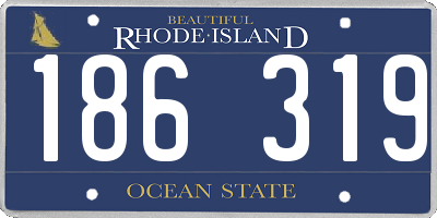 RI license plate 186319