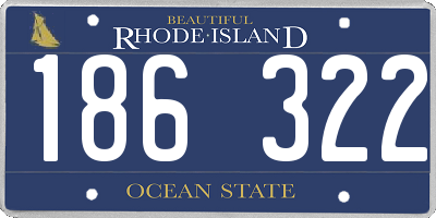 RI license plate 186322