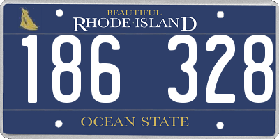 RI license plate 186328