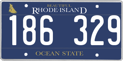 RI license plate 186329