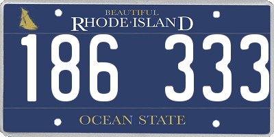 RI license plate 186333