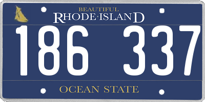 RI license plate 186337