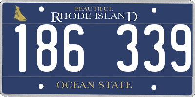 RI license plate 186339