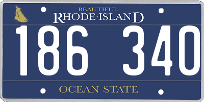 RI license plate 186340