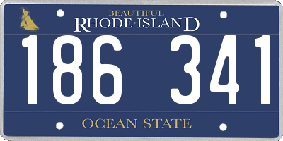 RI license plate 186341