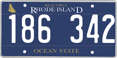RI license plate 186342
