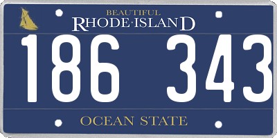 RI license plate 186343