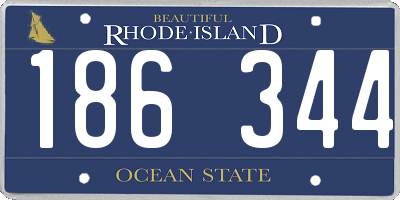 RI license plate 186344